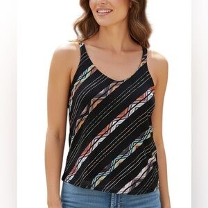 Vintage Y2K Mesh Overlay Tank Top Women’s Medium Sheer Romantic Charlotte Russe